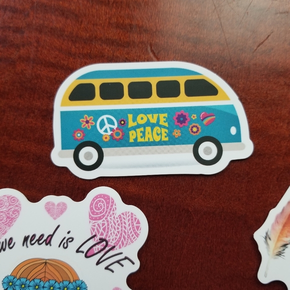 *Brand New!* 7 piece hippie sticker pack - Picture 5 of 8